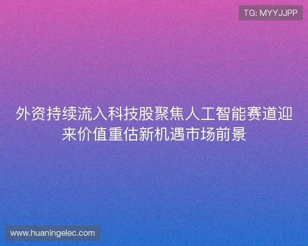 外资持续流入科技股聚焦人工智能赛道迎来价值重估新机遇市场前景
